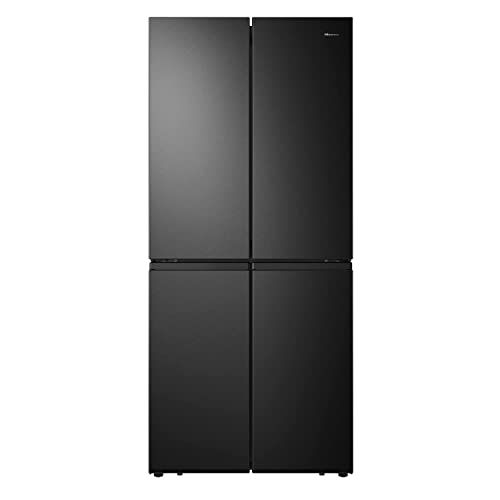 Hisense MQ79452FF Frigorifero Quattro Porte Americano, Total No Frost, 454 Litri, Finitura Nero Inox, Classe Energetica F