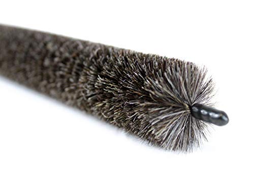 Pullach Hof - Spazzola per la pulizia del termosifone, con setole in pelo di capra, filo in acciaio inox rivestito in plastica, lunghezza 115 cm