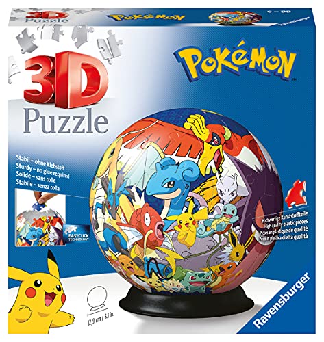 Ravensburger - Puzzle 3D, Pokemon, Età Consigliata 6+, 72 Pezzi - ...