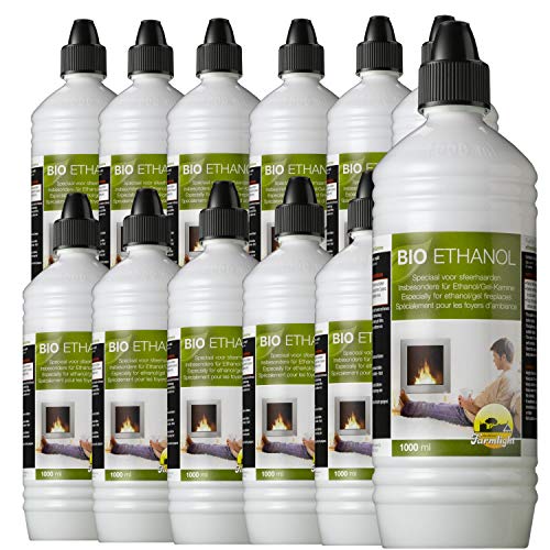 12 litri di High-Performance Bio-Etanolo   Con la tutela dei minori e riempimento ugelli ad ogni bottiglia