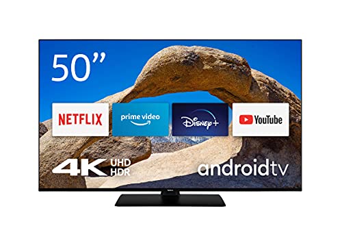 Nokia - Smart TV 5000A 50 pollici (126 cm), a LED (4K Ultra HD, Dolby Vision, HDR10, assistente vocale, triplo tuner, DVB-C S2 T2), Android TV, dotata di telecomando Bluetooth con tasti illuminati