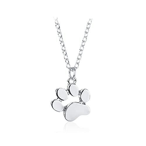 Un-brand - 1 collana con ciondolo a forma di zampa, in argento, per donne e ragazze, idea regalo di compleanno
