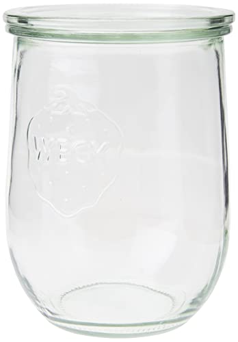 Weck Tulpen- Glas, Vasetto di Vetro Transparente, 1050 ml, set da 6
