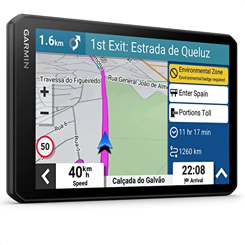 Garmin DriveCam 76, Navigatore GPS per Auto, Dash Cam integrata, Registra video a ciclo continuo, Salvataggio automatico, Display da 7 , nero