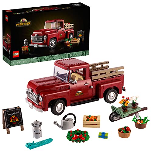 LEGO 10290 Icons Pickup, Camioncino in Mattoncini da Costruzione per Adulti, Modellino da Collezione, Idee Regalo, Hobby Creativi