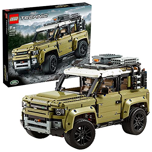 LEGO 42110 Technic Land Rover Defender, Modellino Auto da Costruire di Jeep Fuoristrada, Giochi per Bambini e Bambine, Idee Regalo Adulti da Collezione