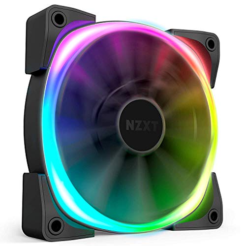 NZXT AER RGB 2 - 120mm - Personalizzazioni avanzate dell illuminazione - Punte ad alette - Cuscinetto fluidodinamico - Ventola PWM LED RGB per Hue 2 - Singola
