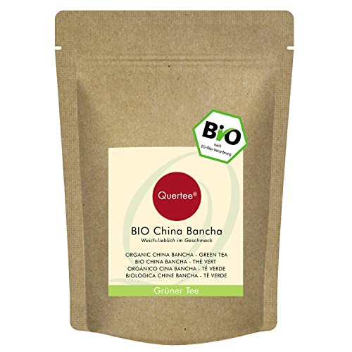 Bancha Tea Cina biologica | Morbido e dolce nel gusto Tè verde biologico | Tè verde biologico di Quertee (200g)