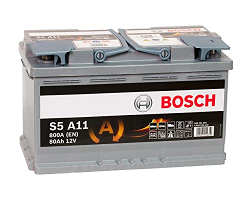 Bosch S5A11, Batteria per Auto, 80A h, 800A, Tecnologia AGM, Adattato per Veicoli con Sistema Start Stop