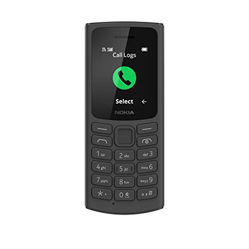 Nokia 105 Telefono Cellulare 4G Dual Sim, Display 1.77  a Colori, Torcia, Nero