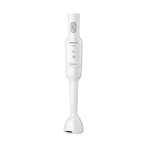 Philips Frullatore a Immersione - 400W, con Controllo Schizzi e Tecnologia ProMix, Bianco (HR2520 00)