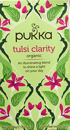 Pukka Herbs | Tulsi Clarity | Tisana Biologica con foglie di Tulsi | 20 filtri