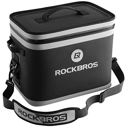 ROCKBROS Borsa Termica Grande Impermeabile 20L, Borsa Frigo Rigida per Campeggio Mare Pesca Escursione Picnic Viaggio, Eccellente Isolamento, 30 Lattine Contenibili,con Tracolla