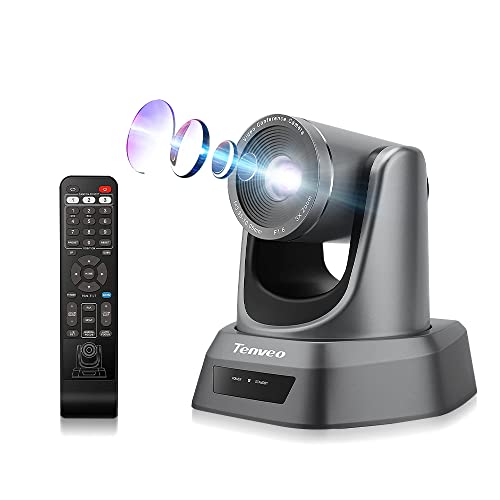 Videoconferenza Videocamera Tenveo Telecamera PTZ Controller 3X   10X   20X Webcam Zoom Ottico Full HD 1080P supporto Zoom Skype Cisco Polycom per Incontri Educare Telemedicina (NV3U)