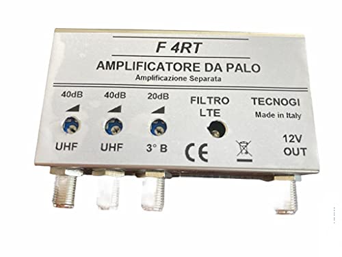 Vsnetwork Amplificatore Antenna TV da Palo con Filtro Lte 5G, Guada...
