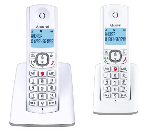 Alcatel F530 Duo - Telefono DECT Identificatore di chiamata Grigio Bianco