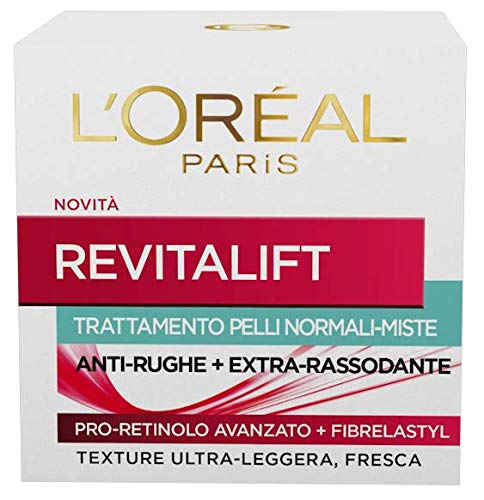 L Oréal Paris Revitalift Crema Viso Antirughe Extra-Rassodante con Pro-Retinolo Avanzato, Pelli Normali o Miste, 50 ml