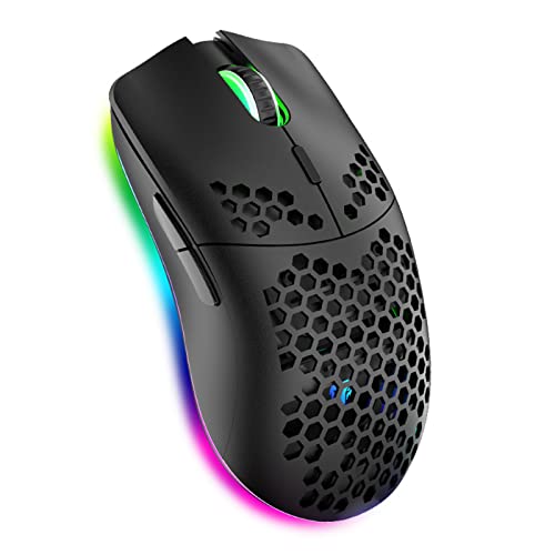 Mouse da Gaming Wireless con Guscio a Nido D ape,11 Retroilluminato...