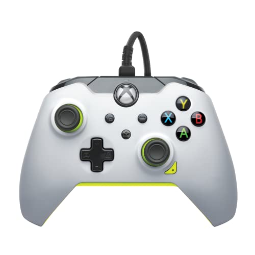 PDP Wired Controller Electric White for Xbox Series X|S, Gamepad, Wired Video Game Controller, Gaming Controller, Xbox One, Officially Licensed - Xbox Series X