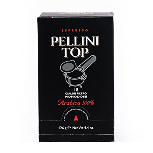 Pellini Caffè Espresso Pellini Top Arabica 100%, Compatibili con Sistema E.S.E., Dm 44 mm, 6 Confezioni da 18 Cialde Monodose, Totale 108 Cialde
