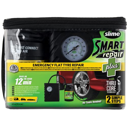Slime 50138-51 Pneumatico Antiforatura, Smart Repair Plus, Kit di E...