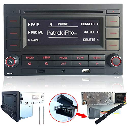 Autoradio RCN210 USB MP3 AUX SD Bluetooth CD player Per VW Golf MK4 POLO Passat B5 USB MP3 AUX SD Bluetooth incorporato con lettore CD + adattatore con simulatore Canbus