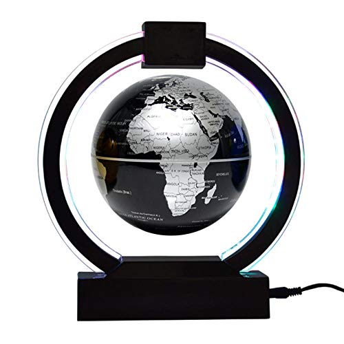 Globes of Earth Globi levitanti 6 Pollici con Luce a LED, Globo Galleggiante Grigio Magnetico Display Ufficio Scolastico Domestico