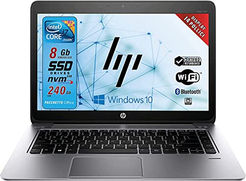 HP G1 Ultra Slim, Notebook Pc portatile Pronto All uso, Display 14 , Intel Core i7, Ram 8GB, SSD 240GB, Win 10Pro, Pacchetto Office 2021 (Ricondizionato)