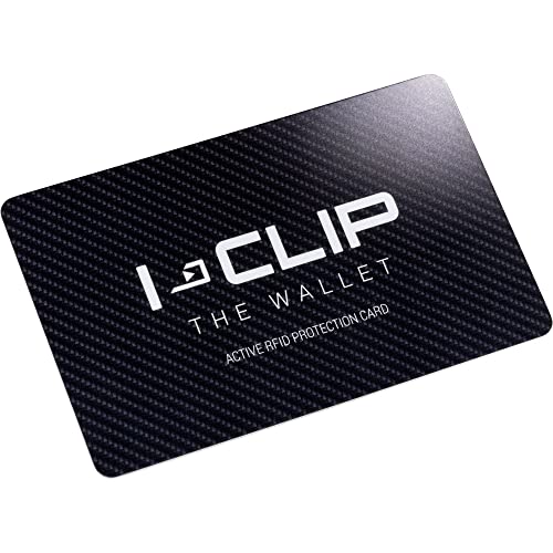 I-CLIP Scheda RFID Blocker, formato carta di credito, effetto carbo...