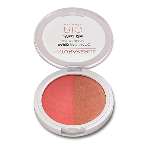 Naturaverde | BIO Make Up - Fard Satinato Maxi Duo, Blush Make Up in Polvere, Fard Illuminante Viso Make Up, Contouring Viso, Fard Make Up, Trucchi Donna, 10gr, N°03