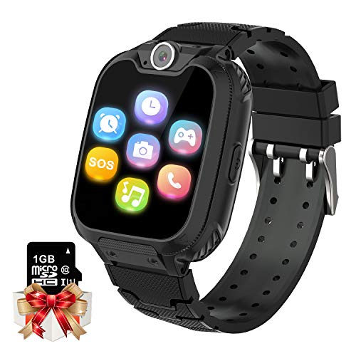 Smartwatch per Bambini con 16 Giochi, Telefono Orologio Smartwatch Bambini con Lettore Musicale, SOS, Fotocamera, Sveglia, Regalo di Compleanno per Ragazzi e Ragazze 4-12 Anni [Scheda SD integrata]